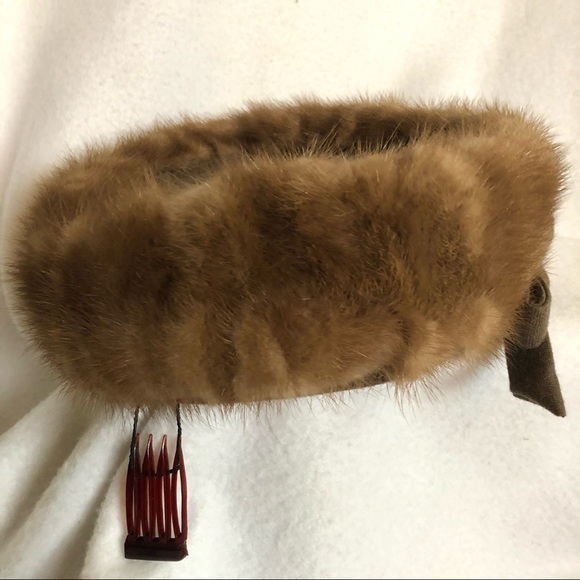 Vintage 1960’s Montaldo’s Mink Fur Pillbox Hat - Picture 4 of 14